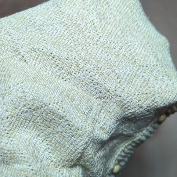 Vintage Penman's Oatmeal Cream Tan Button Down Knit Cardigan Woman Small - Picture 7 of 9